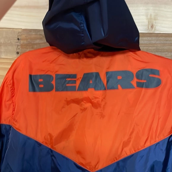 NFL Chicago Bears size small orange and blue windbreaker jacket with pockets - Picture 10 of 12